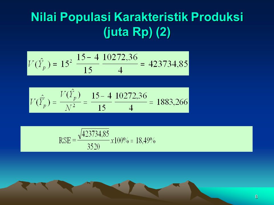 Nilai Populasi Karakteristik Produksi (juta Rp) (2)