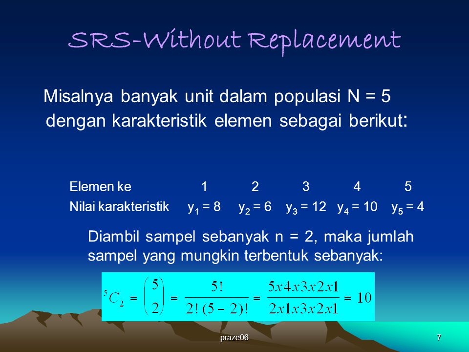 SRS-Without Replacement