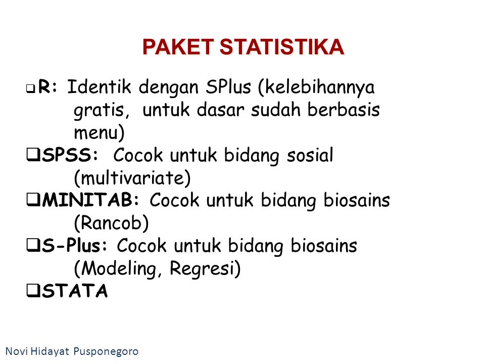 PAKET STATISTIKA SPSS: Cocok untuk bidang sosial (multivariate)