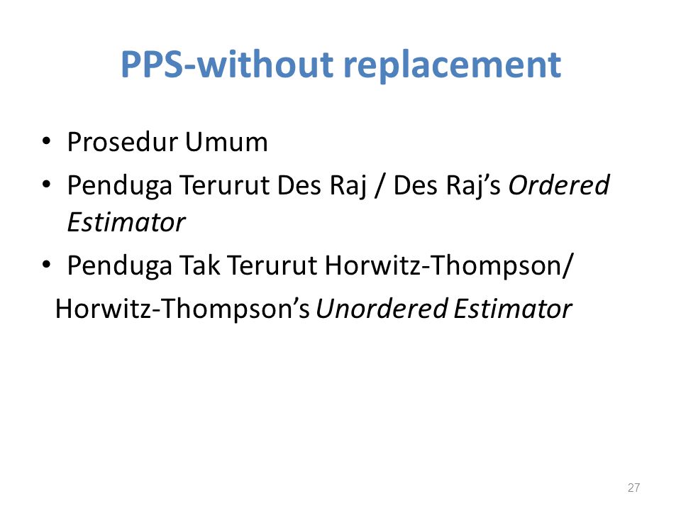PPS-without replacement