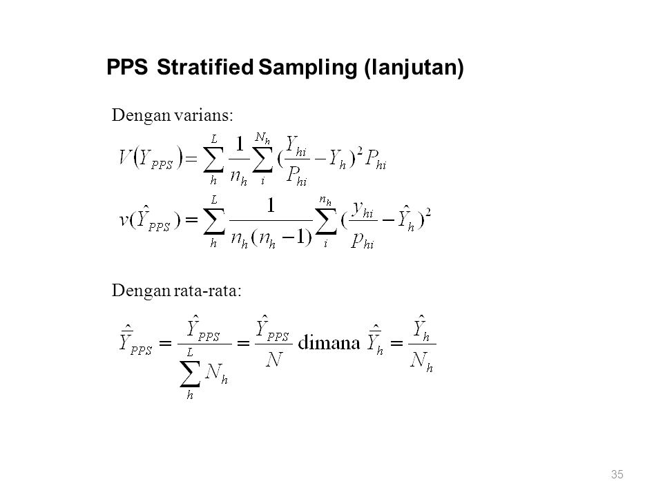 PPS Stratified Sampling (lanjutan)
