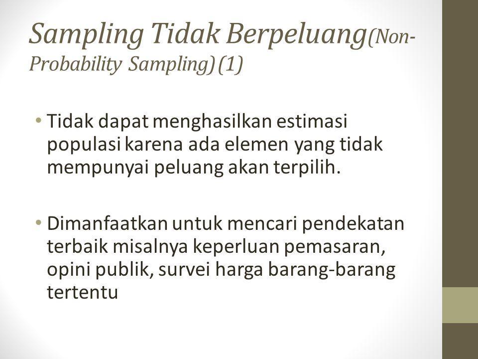 Sampling Tidak Berpeluang(Non-Probability Sampling) (1)