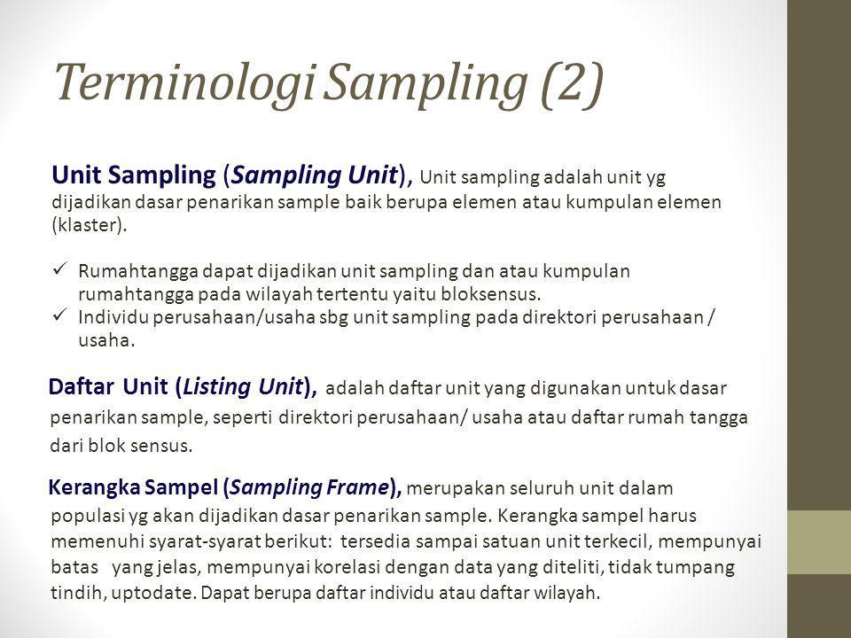 Terminologi Sampling (2)