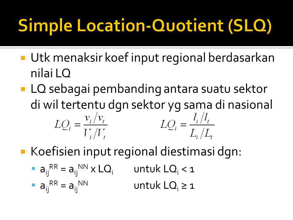 Simple Location-Quotient (SLQ)