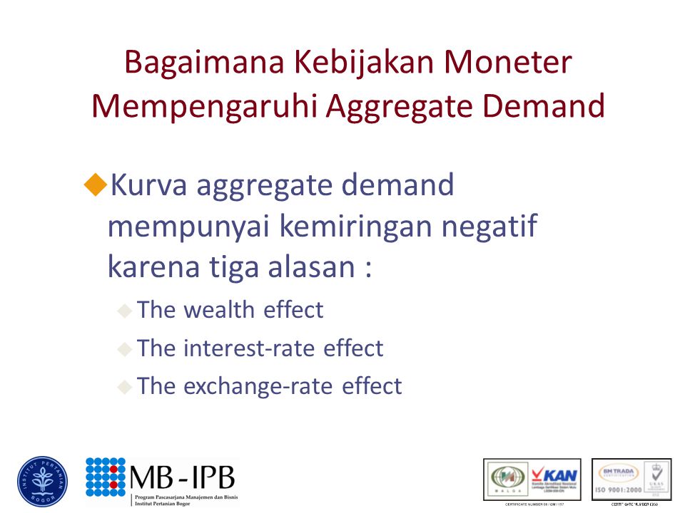 Bagaimana Kebijakan Moneter Mempengaruhi Aggregate Demand