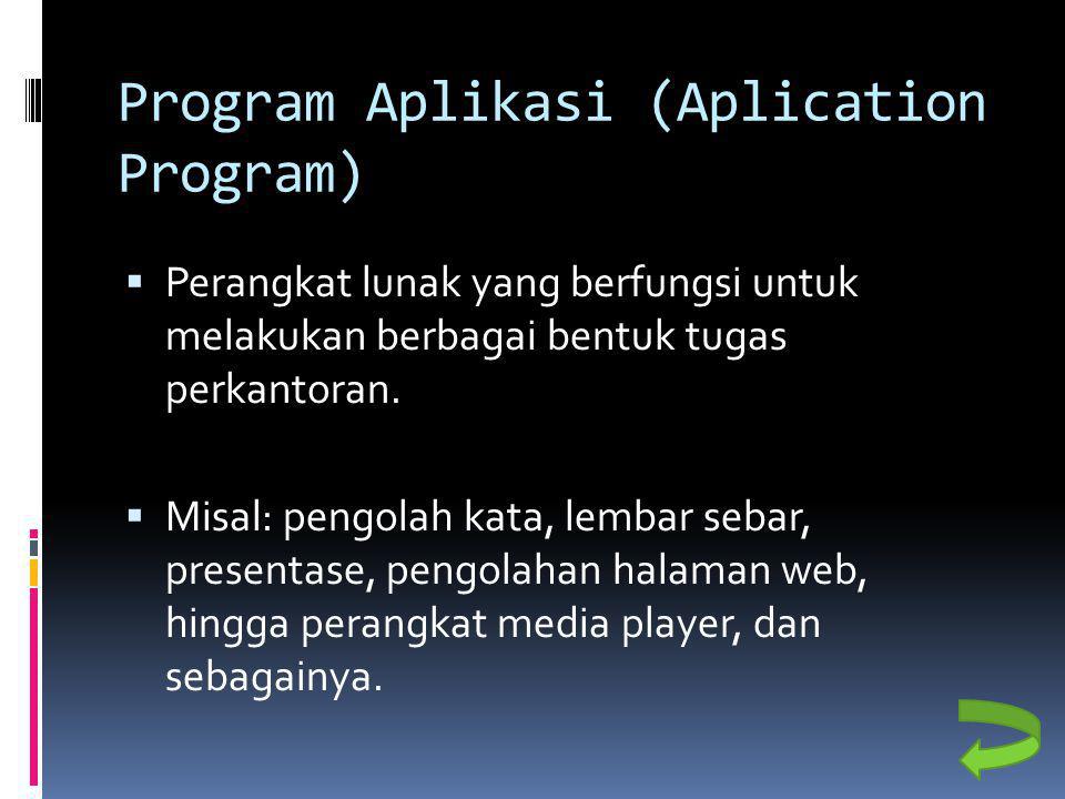 Program Aplikasi (Aplication Program)