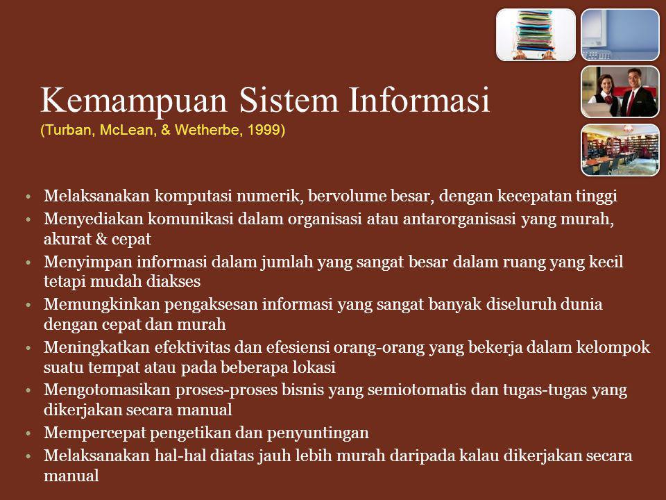 Kemampuan Sistem Informasi (Turban, McLean, & Wetherbe, 1999)
