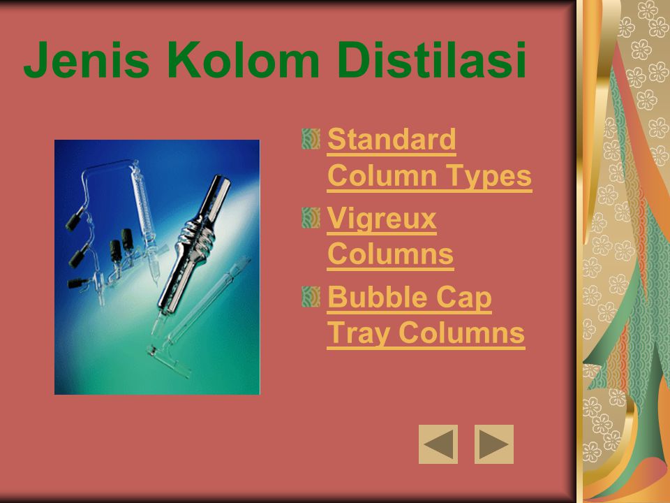Jenis Kolom Distilasi Standard Column Types Vigreux Columns