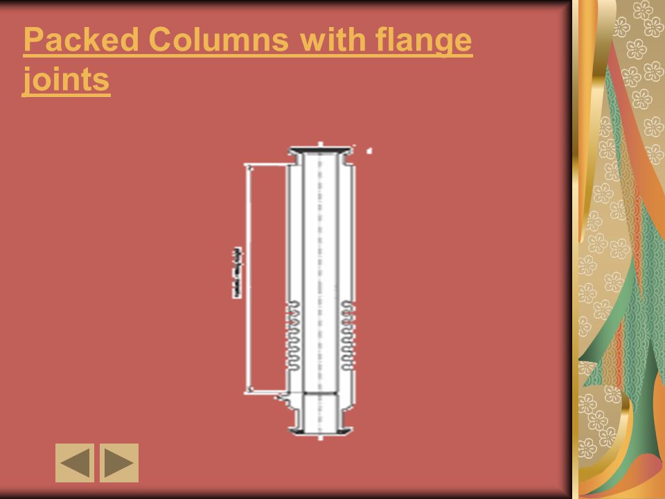 Packed Columns with flange joints