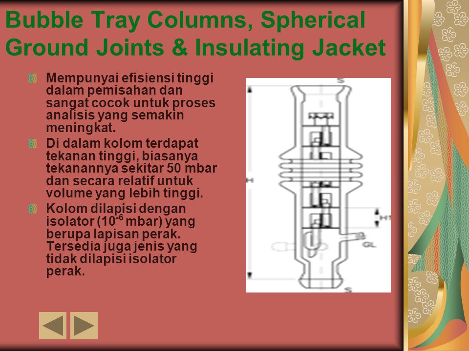Bubble Tray Columns, Spherical Ground Joints & Insulating Jacket