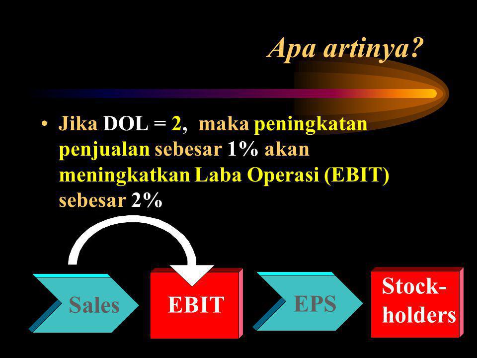 Apa artinya Stock- holders EBIT EPS Sales