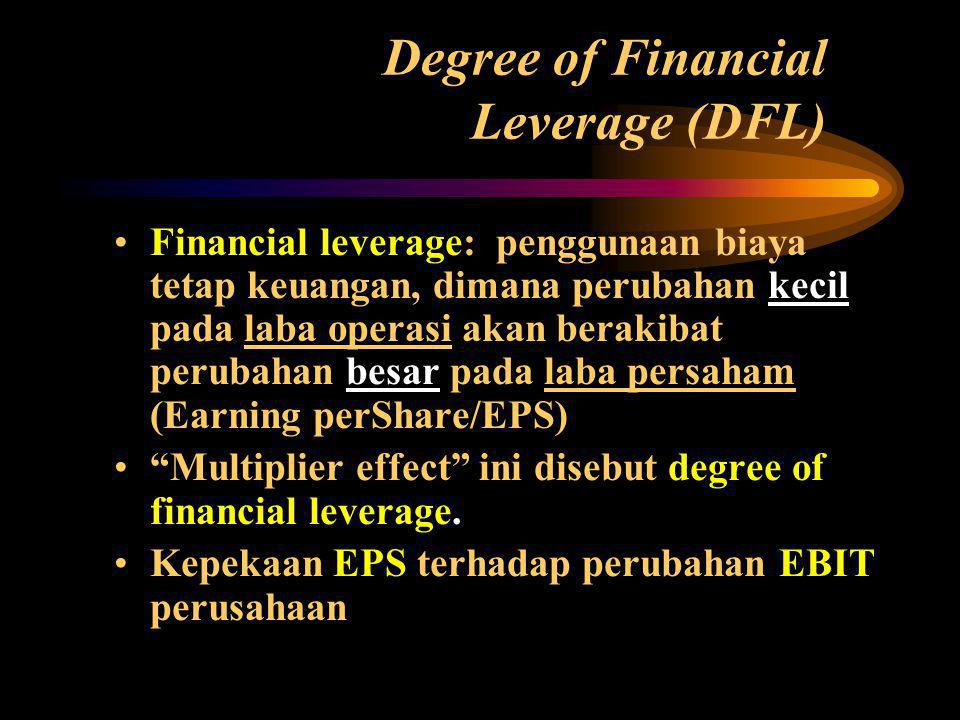 Degree of Financial Leverage (DFL)