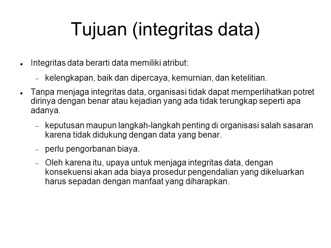 Tujuan (integritas data)‏