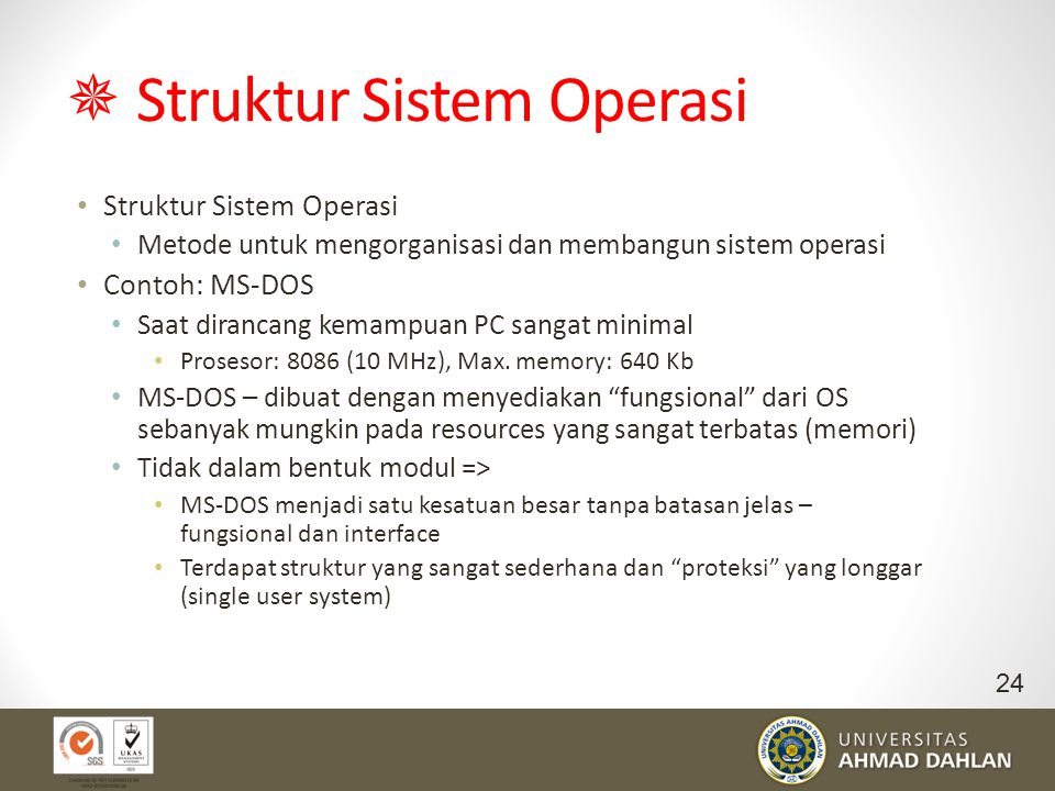  Struktur Sistem Operasi