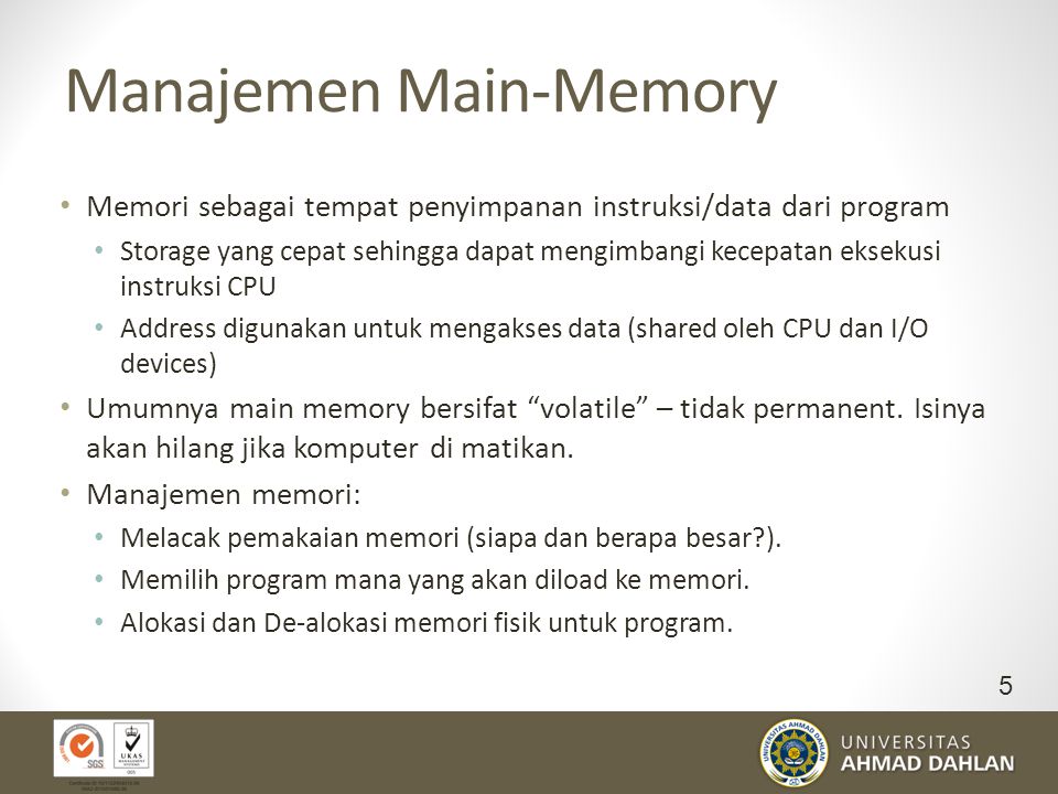 Manajemen Main-Memory