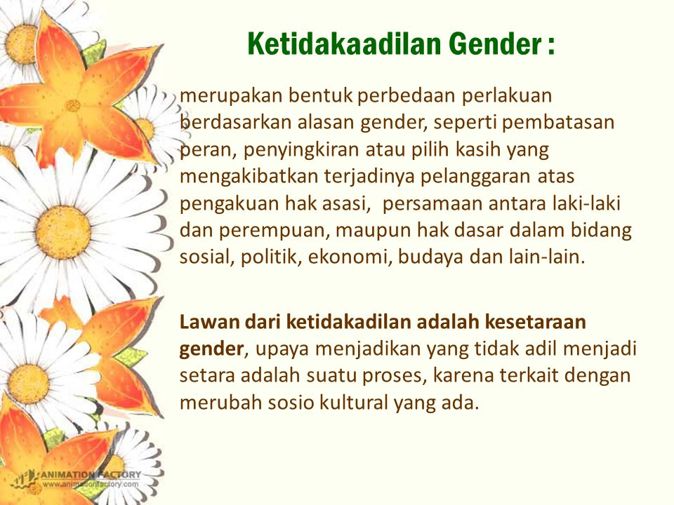 Ketidakaadilan Gender :