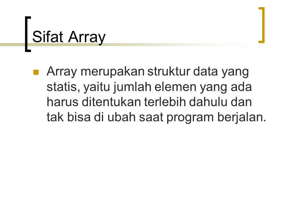 Sifat Array