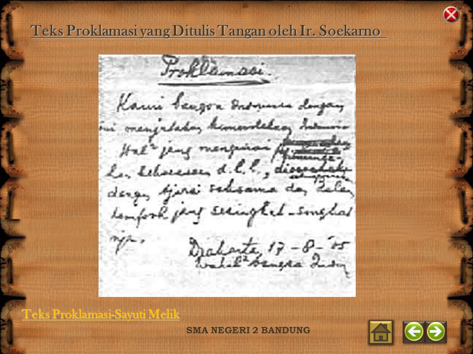 Teks Proklamasi yang Ditulis Tangan oleh Ir. Soekarno