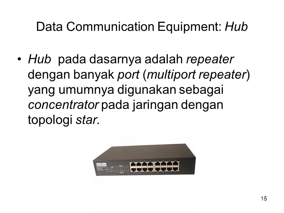 Data Communication Equipment: Hub