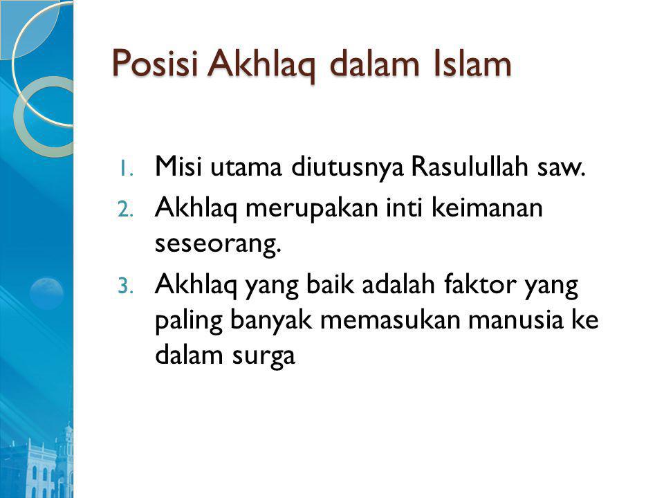 Posisi Akhlaq dalam Islam