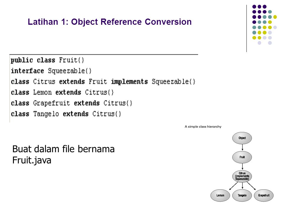 Latihan 1: Object Reference Conversion