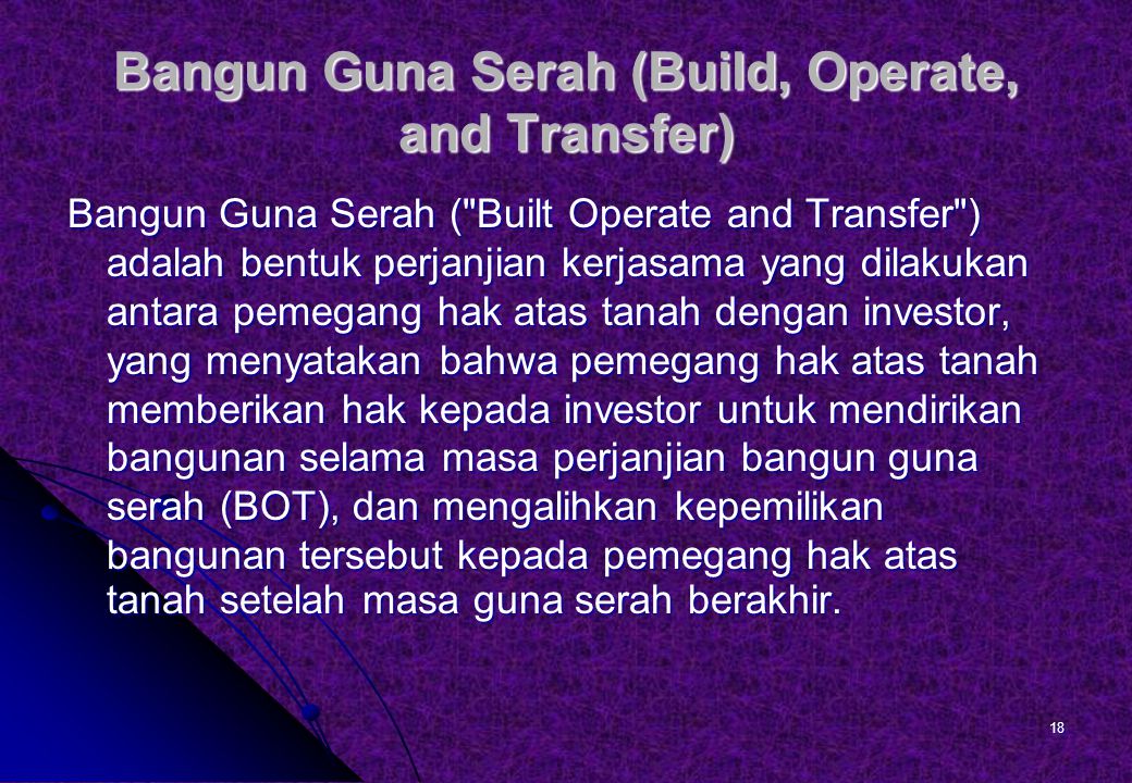 Bangun Guna Serah (Build, Operate, and Transfer)