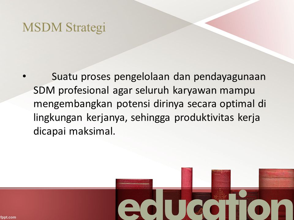 MSDM Strategi