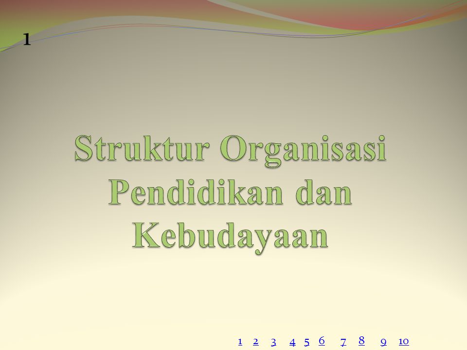 Struktur Organisasi Pendidikan dan Kebudayaan