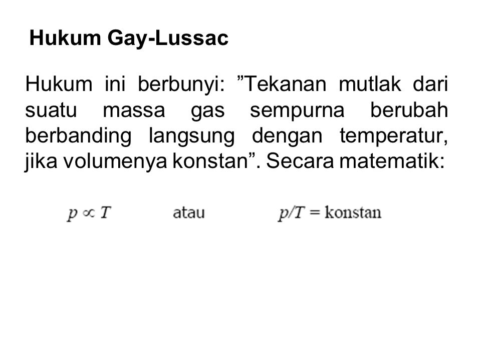 Hukum Gay-Lussac