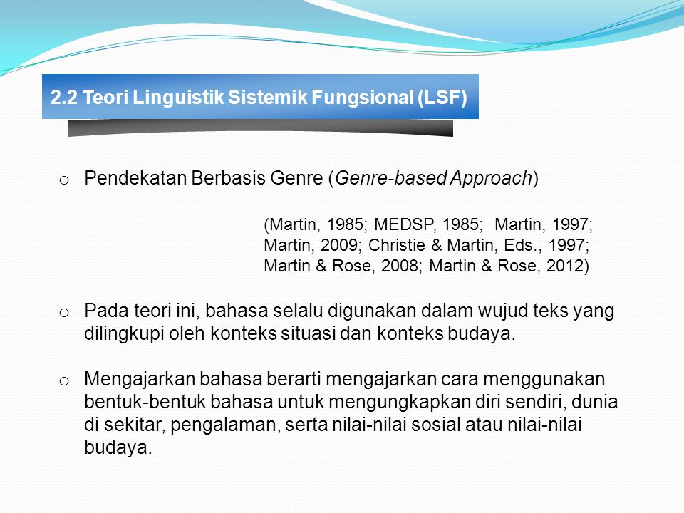 2.2 Teori Linguistik Sistemik Fungsional (LSF)