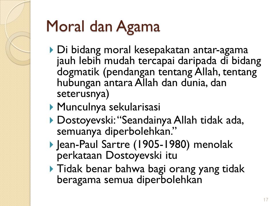Moral dan Agama