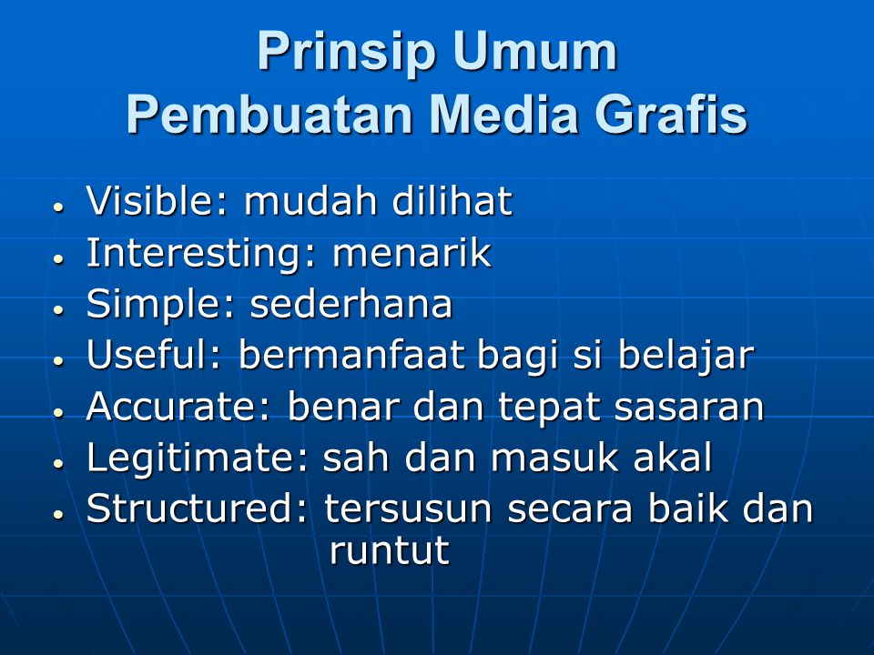 Prinsip Umum Pembuatan Media Grafis