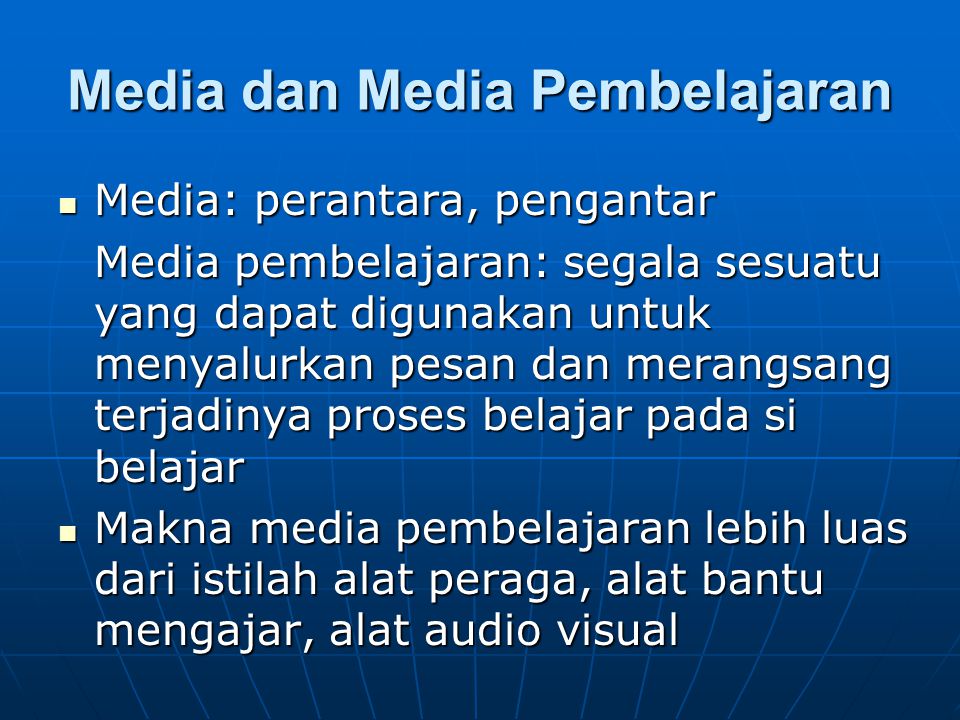 Media dan Media Pembelajaran