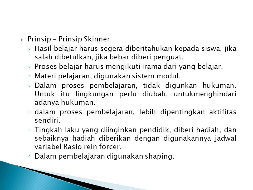 Prinsip – Prinsip Skinner