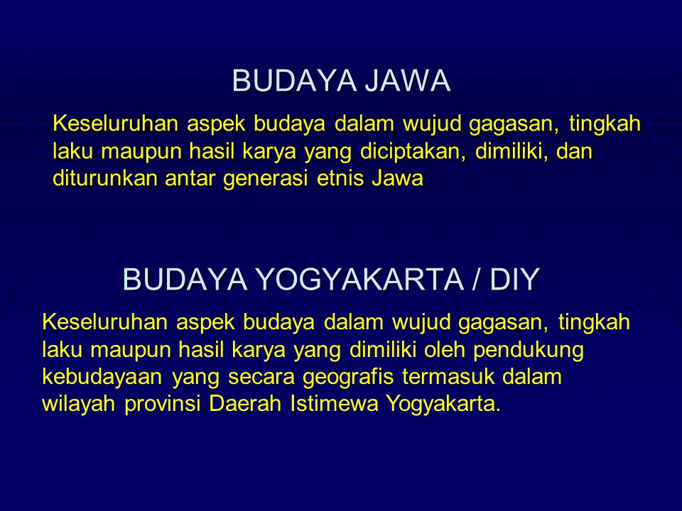 BUDAYA YOGYAKARTA / DIY