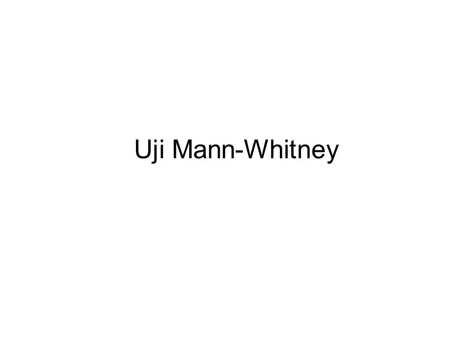 Uji Mann-Whitney