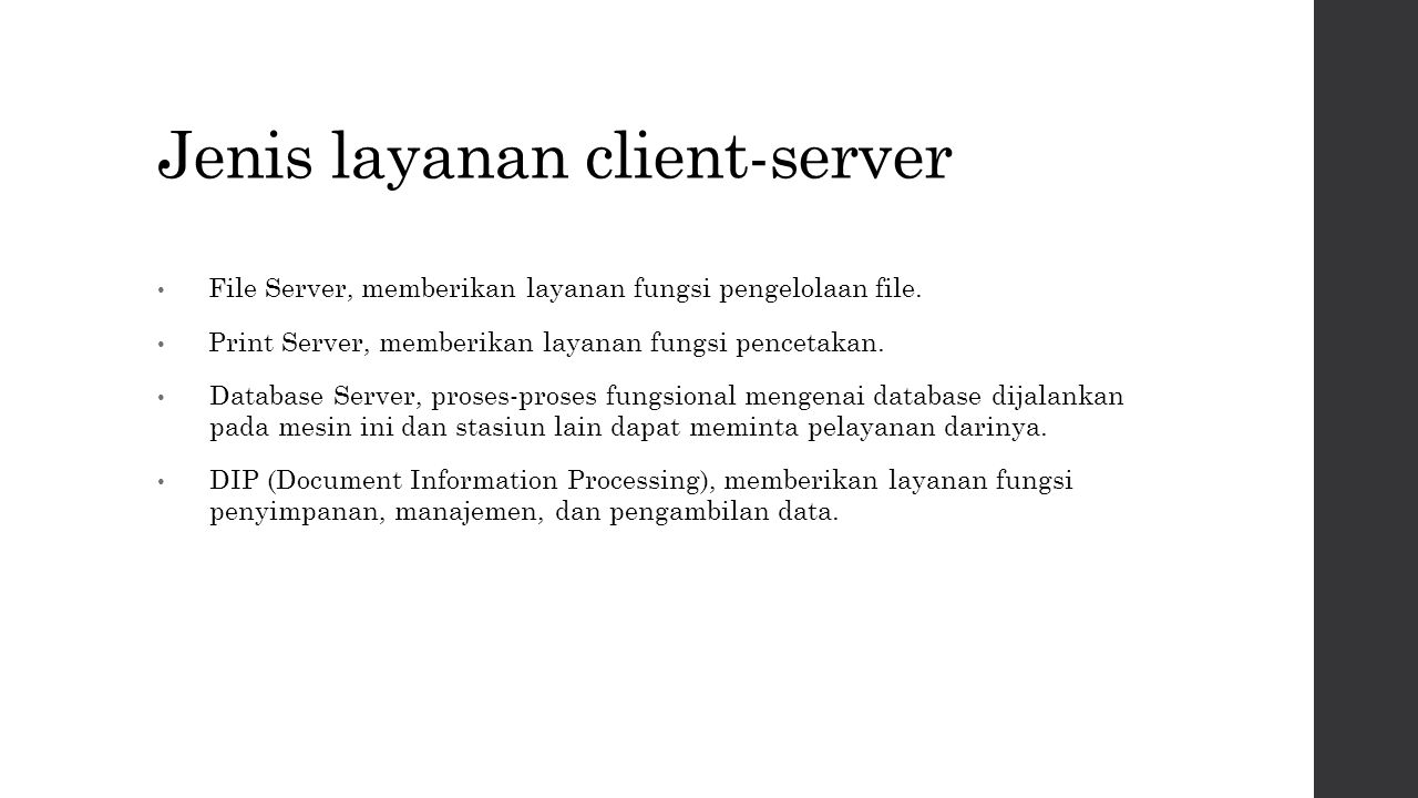 Jenis layanan client-server