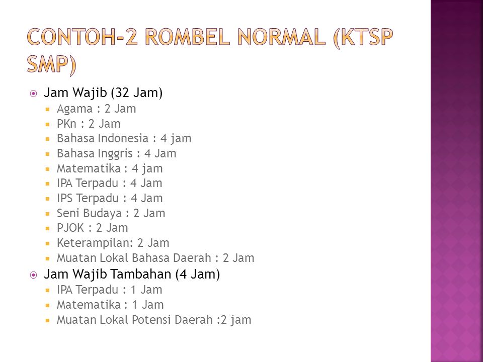 CONTOH-2 ROMBEL NORMAL (KTSP SMP)