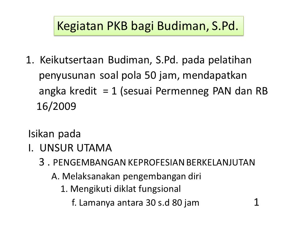 Kegiatan PKB bagi Budiman, S.Pd.