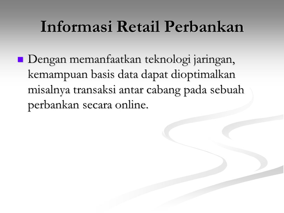 Informasi Retail Perbankan