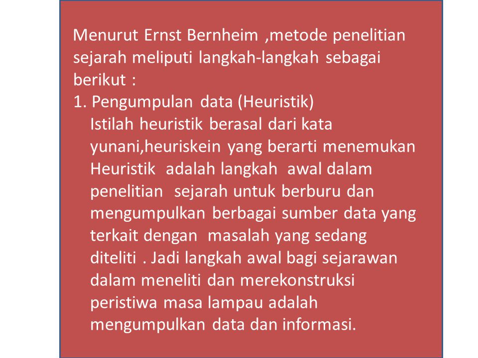 Langkah Langkah Penelitian Sejarah - Berbagi Informasi