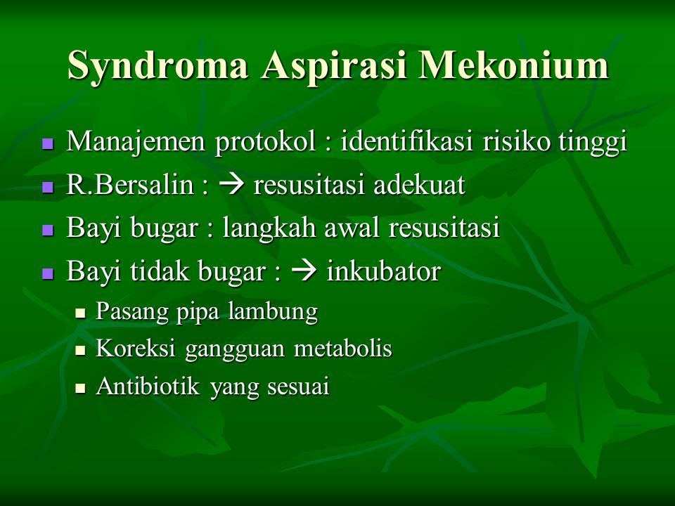 Syndroma Aspirasi Mekonium