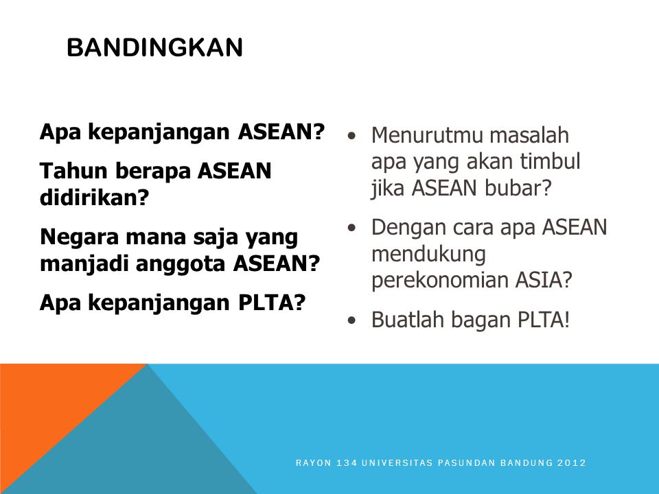 BANDINGKAN Apa kepanjangan ASEAN