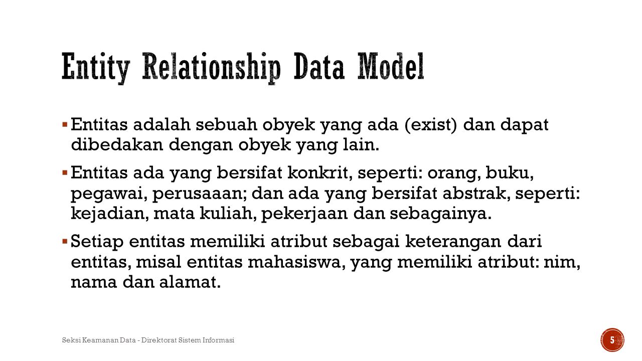 Entity Relationship Data Model