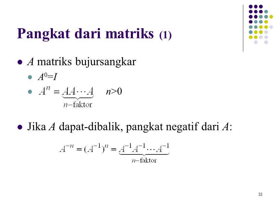 Pangkat dari matriks (1)