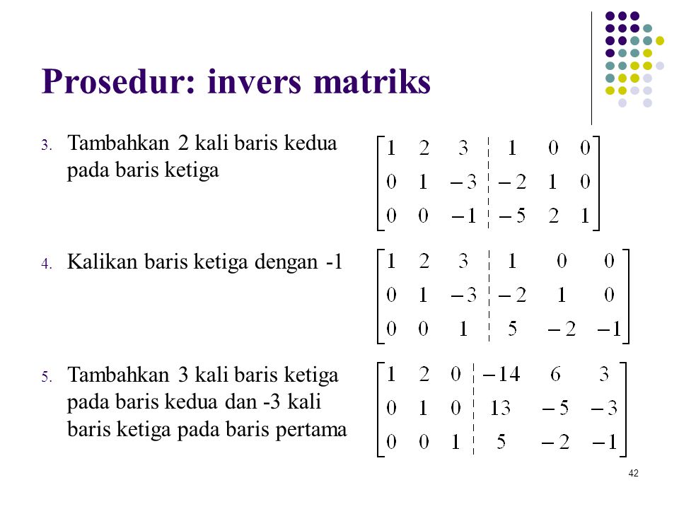 Prosedur: invers matriks