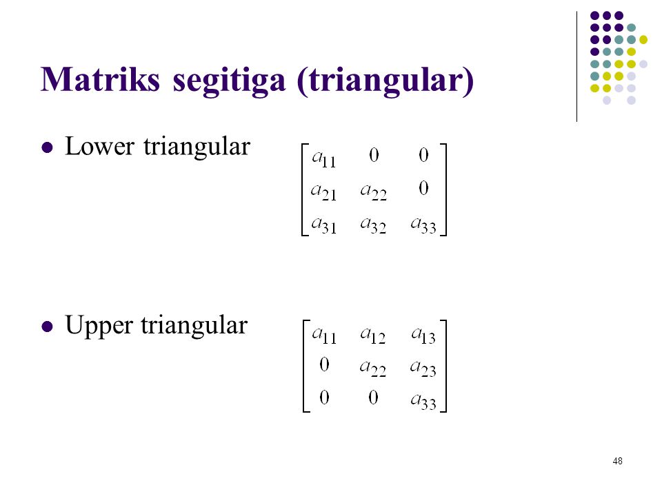 Matriks segitiga (triangular)