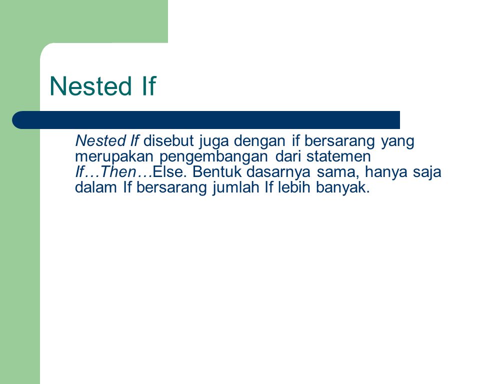 Nested If