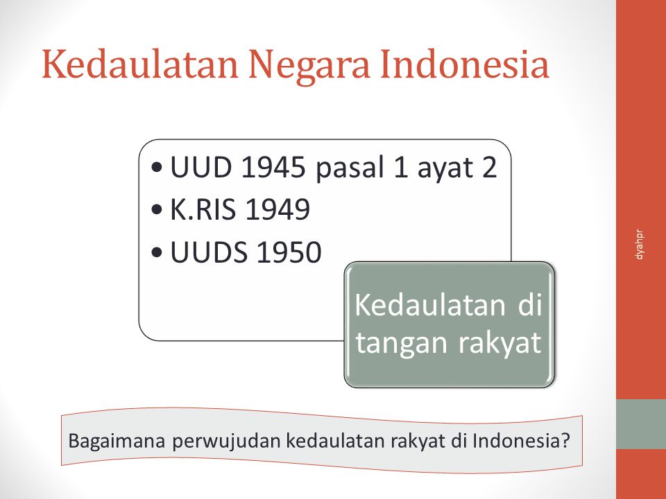 Kedaulatan Negara Indonesia