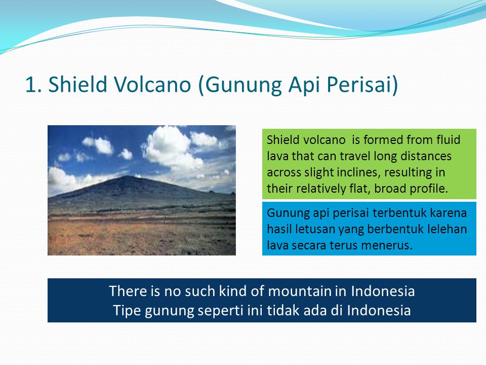1. Shield Volcano (Gunung Api Perisai)